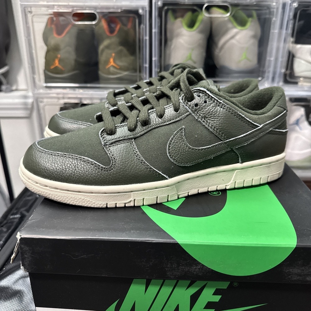 Nike Dunk Low PRM Sequoia Green Orewood Brown DZ2538-300 Men's 8 or 10W DS